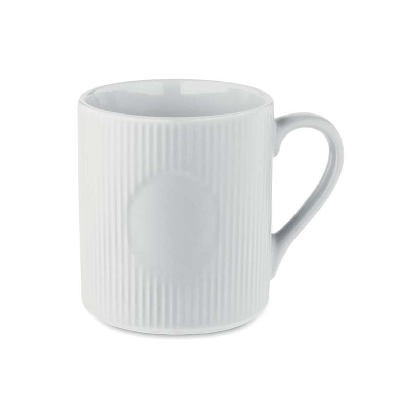 Caneca cerâmica nervurada 340 ml mate a preço grossista - chávena de café a preço grossista