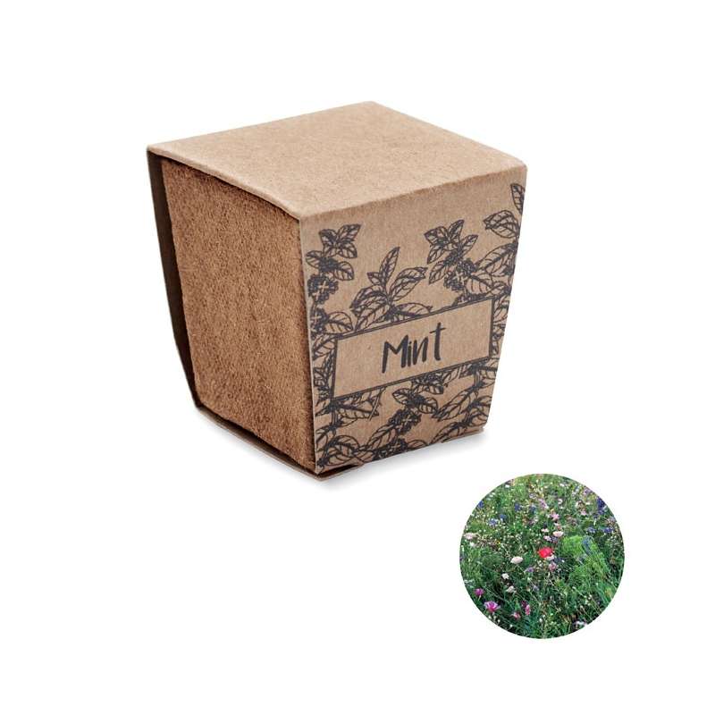 Biodegradable Mint Seed Kit with Soil Pellet - Planting seed at wholesale prices