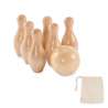 Juego de bolos mini de pino 6 piezas - bolas a precios de mayorista