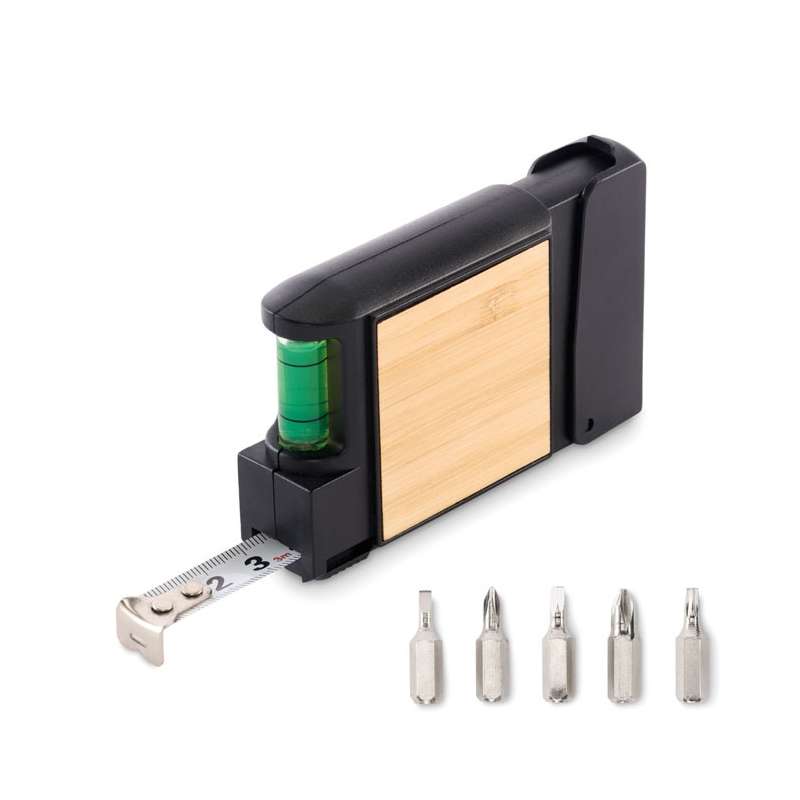 3M Multifunktionsmaßband mit Bambus-Detail zu Großhandelspreisen - Wasserwaage zu Großhandelspreisen