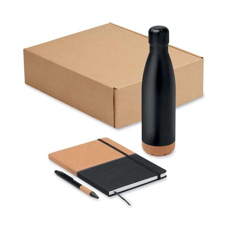 Cadeau-Set 3 Delen: Fles, Notitieboek, Pen - Isolatiefles tegen groothandelsprijzen