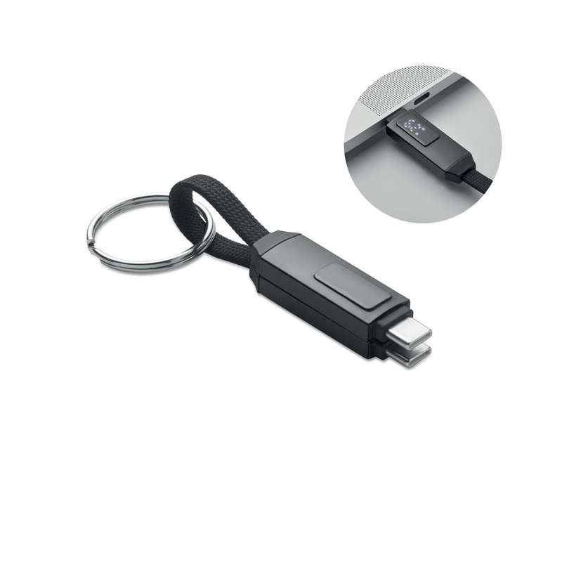 60W Type-C Charging Cable with Keychain - keychain charger at wholesale prices