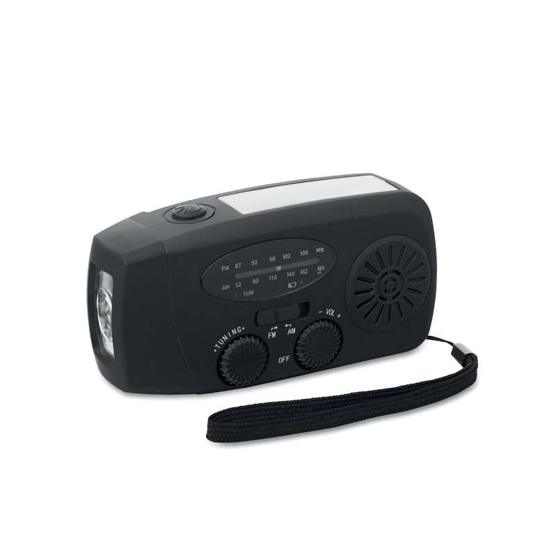 Rádio portátil AM/FM com lanterninha LED a preço grossista - Kit de sobrevivência a preço grossista