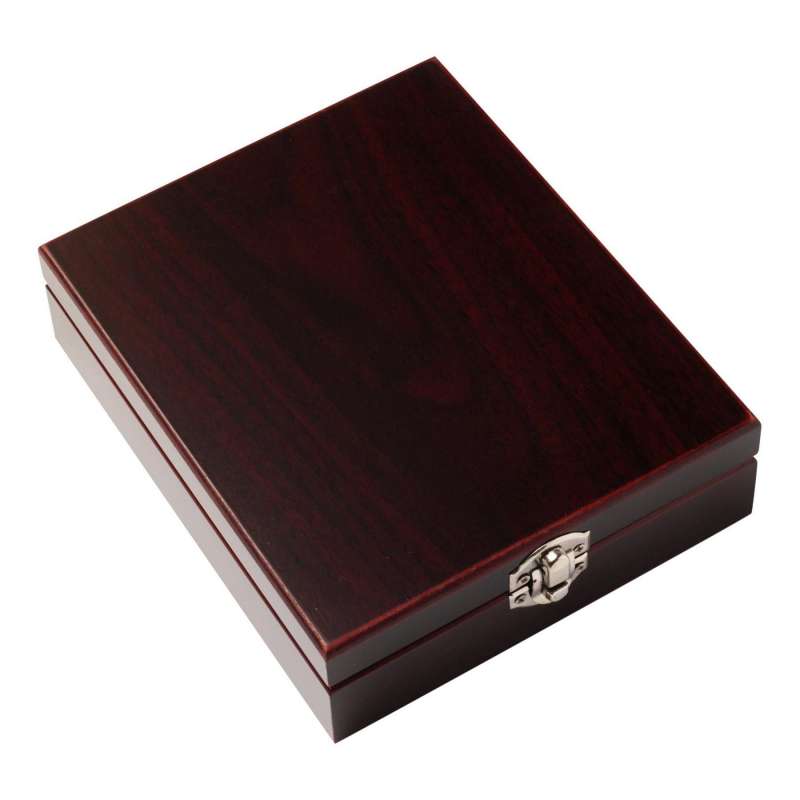 4-delig metalen wijnset in houten doos - Set sommelier tegen groothandelsprijzen