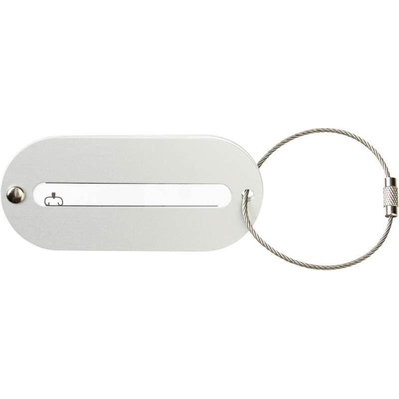 Aluminium bagagelabel 10x5 cm tegen groothandelsprijzen - Lederen accessoire tegen groothandelsprijzen