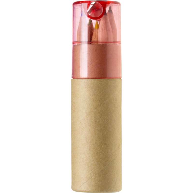 Tubo di cartone con 6 matite colorate - Affûteur de crayons a prezzi all'ingrosso