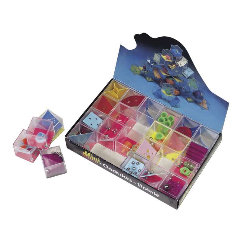 24er Set Geduldsspiele in buntem Mix - Diverses Spiele zu Großhandelspreisen