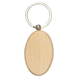 Oval Wooden Keychain - Bulk...