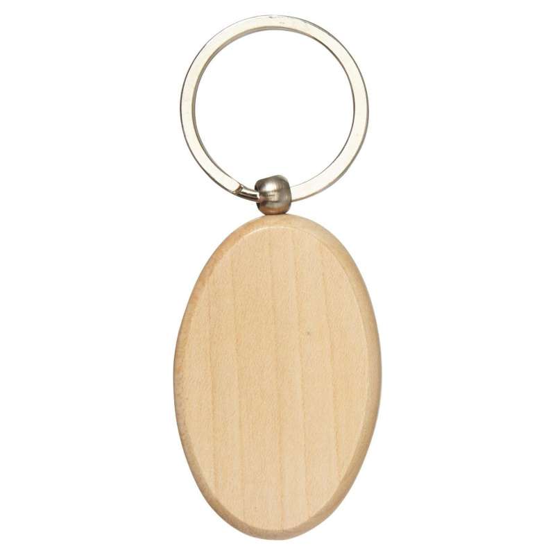 Ovaler Holz-Schlüsselanhänger 8 cm - Schlüsselanhänger zu Großhandelspreisen