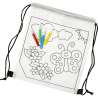 Mochila não tecida 80 g/m² para colorir com 4 marcadores - Mochila a preço grossista