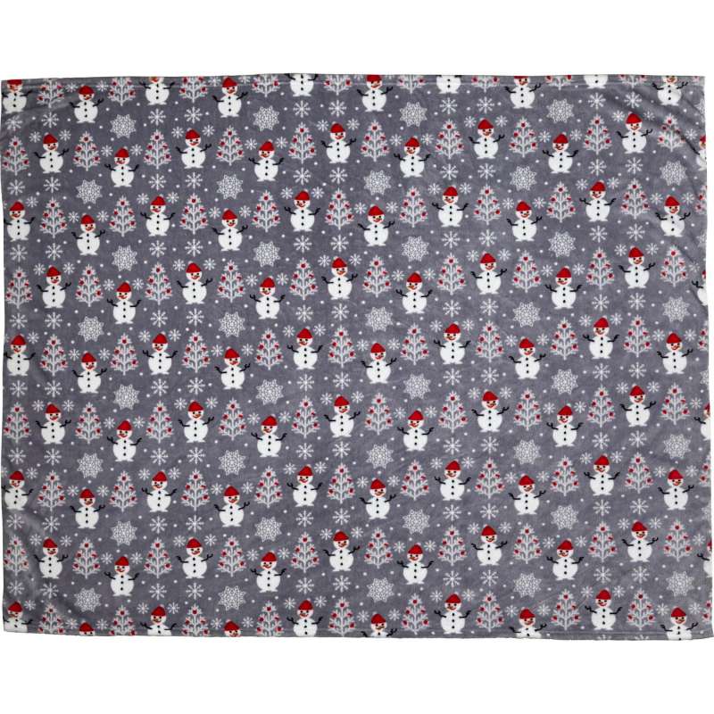 Plaid polaire stampato 260 g/m² con nastro - Coperta in pile a prezzi all'ingrosso