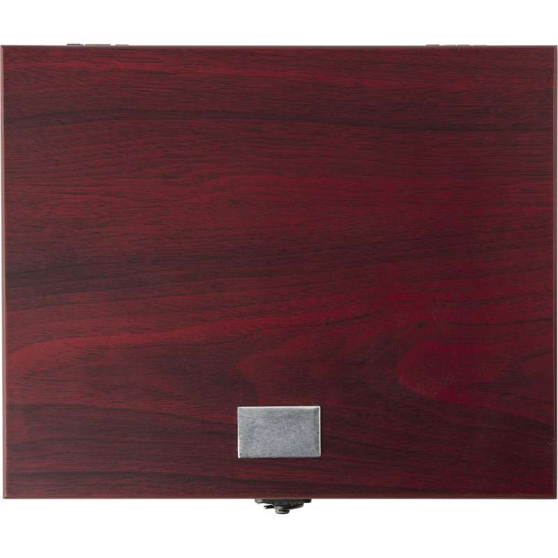 Conjunto de vinho 9 peças em caixa de madeira - Conjunto de sommelier a preço grossista