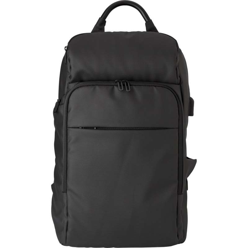 Sac à dos porte-ordinateur en PU Rishi - Sac à prix de gros