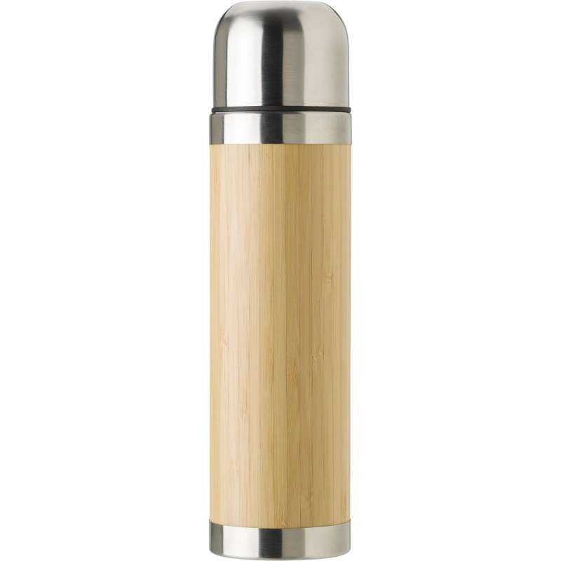 Isotherme bamboofles 400 ml met deksel tegen groothandelsprijzen - Isolatiefles tegen groothandelsprijzen