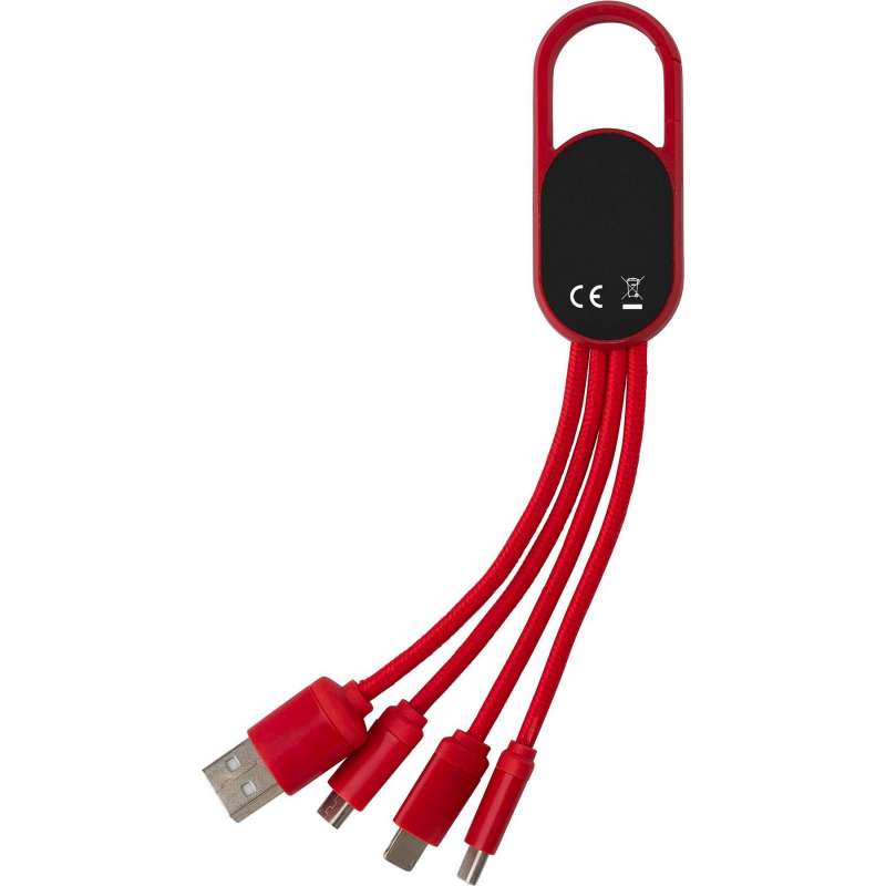 Ladegerät-Kabel mit Karabiner, 3-in-1 - Ladekabel zu Großhandelspreisen