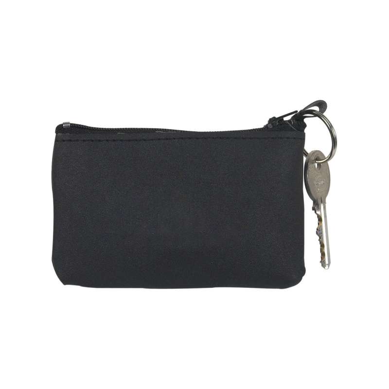 Schlüsselbund aus Kunstleder, 12 cm, schwarz zu Großhandelspreisen - Schlüsselanhänger aus Leder und Kunstleder zu Großhandelspreisen