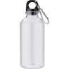 Garrafa transparente rPET 400 ml com mosquetão - Acessório reciclável a preço grossista