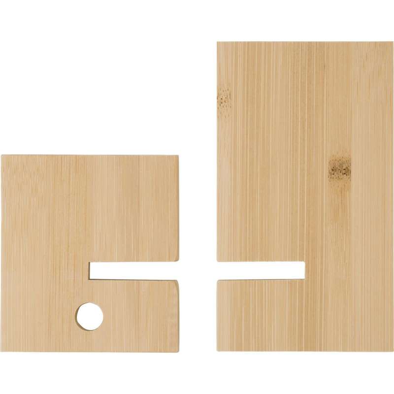 Soporte de teléfono de bambú montable  - Soporte telefónico a precios de mayorista