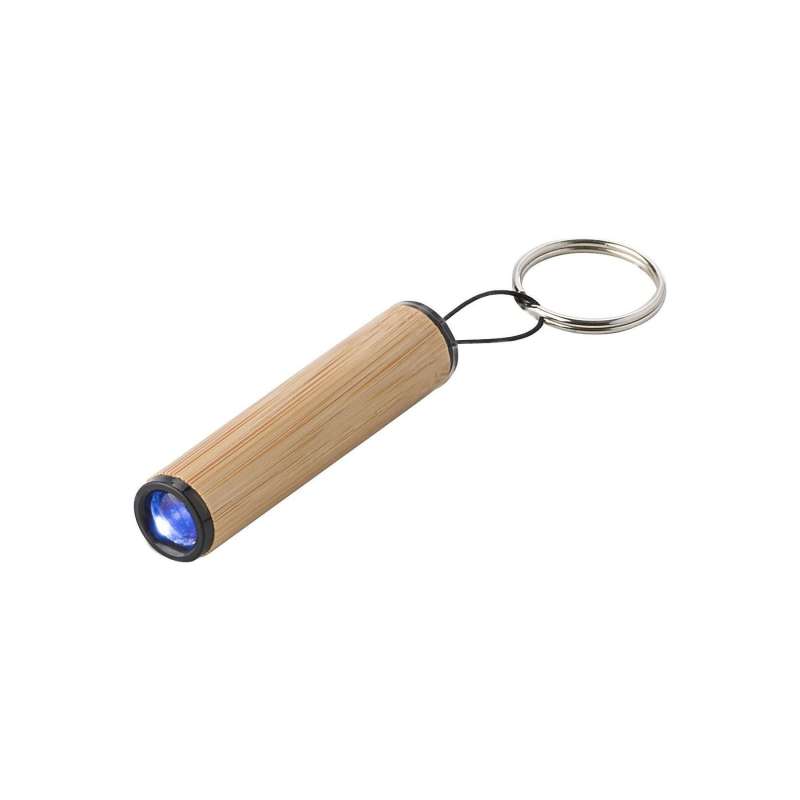 Portachiavi torcia LED in bambù  - Portachiavi lampada a prezzi all'ingrosso
