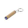 Llavero linterna de bambú LED 3 cm - Llavero de madera a precios de mayorista