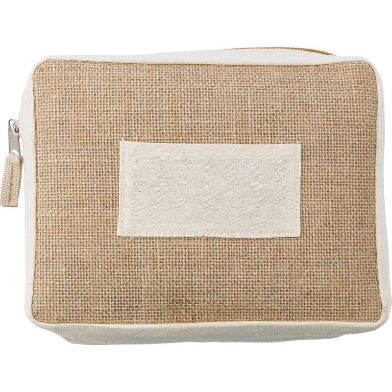 Trousse da toilette in juta 25x15 cm - Trousse da toilette a prezzi all'ingrosso
