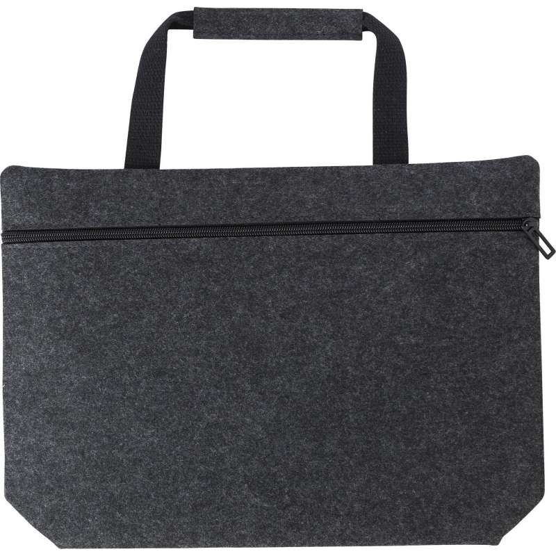 Borsa in feltro rPET 15'' con zip a prezzi all'ingrosso - Borsa a prezzi all'ingrosso