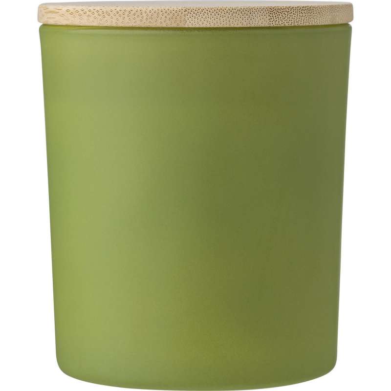 Candela in vetro con coperchio in bambù a prezzi all'ingrosso - Candela a prezzi all'ingrosso