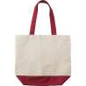 Bicolore canvas shopping taske med lomme - Indkøbspose til engrospris