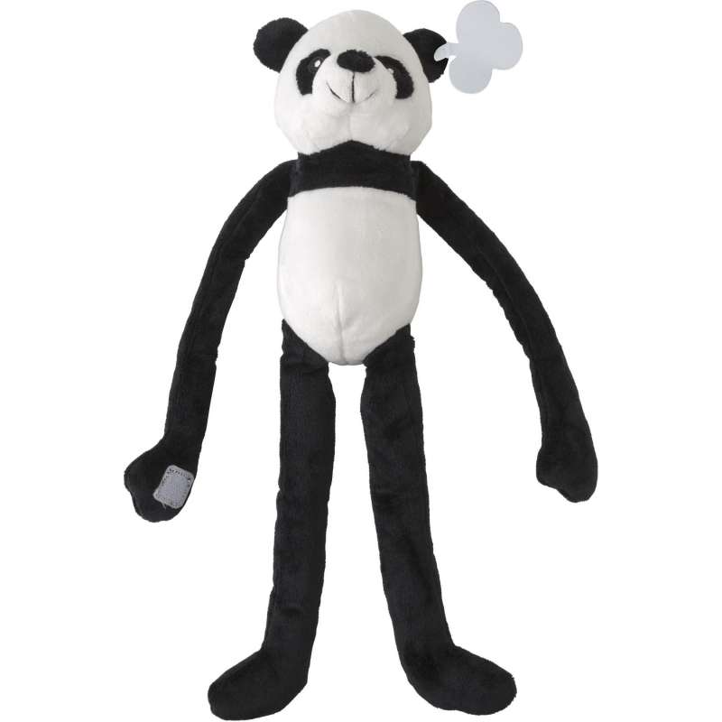 Zachte polyester panda knuffel met klittenband tegen groothandelsprijzen - Knuffel tegen groothandelsprijzen