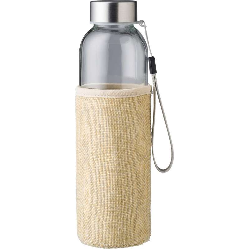 Glazen fles 750 ml met jute hoes - Fles tegen groothandelsprijzen