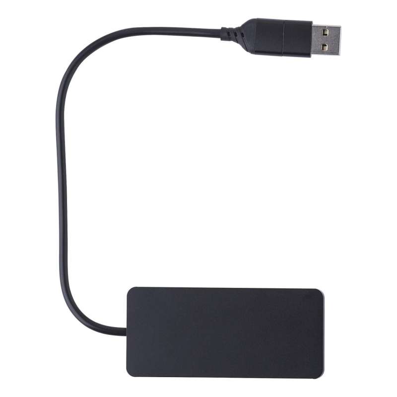 Recycelter Aluminium-Hub mit USB-C und 2 USB - Drehpunkt zu Großhandelspreisen