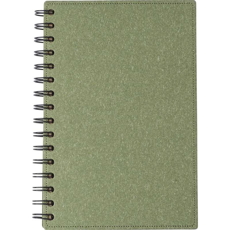 Spiral notebook in recycled material Caleb - Recyclable accessory at wholesale prices