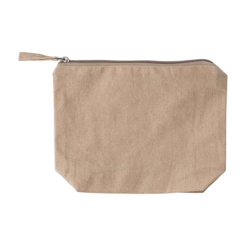 Neceser de maquillaje zippé en algodón reciclado 180g/m² a precios de mayorista - Estuche de maquillaje a precios de mayorista
