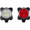 Set aus 2 wiederaufladbaren Fahrradlampen 650 mAh - Fahrradlicht zu Großhandelspreisen Set aus 2 wiederaufladbaren Fahrradlampen 650 mAh - Fahrradlicht zu Großhandelspreisen