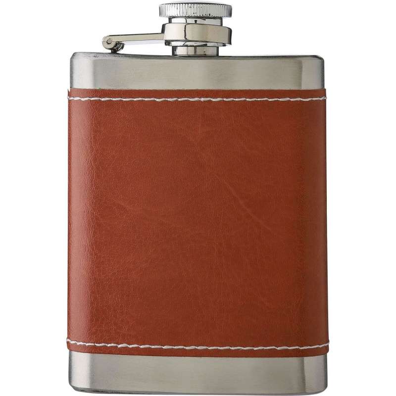 Flasque en acier inoxydable et PU de 100 ml Cedric à prix de gros - Flasque à prix grossiste