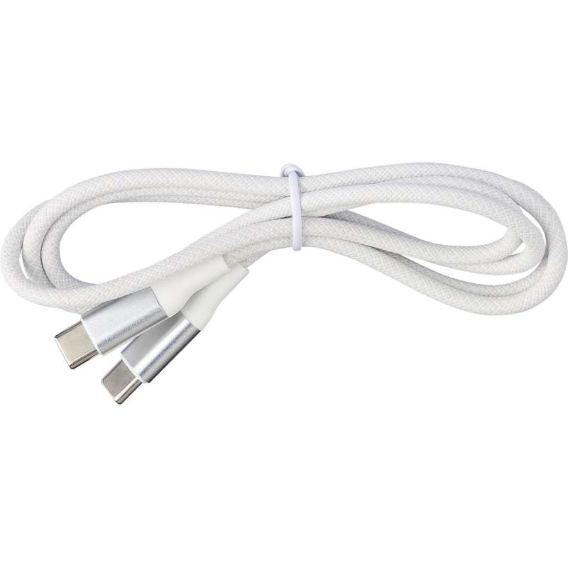 Cabo de carregamento nylon 1M USB-C 35W - Cabo de carregamento a preço grossista