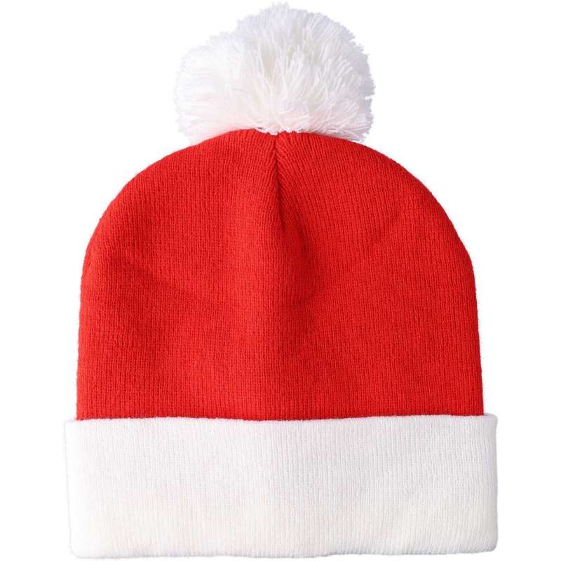 Cappello di Natale in acrilico con pompon - berretto di Natale a prezzi all'ingrosso