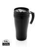 Caneca inox 350ml com tampa preta - Caneca a preço grossista Caneca inox 350ml com tampa preta - Caneca a preço grossista