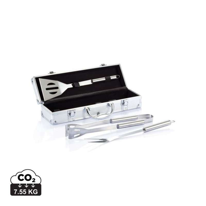 Set de 3 pcs pour barbecue en coffret aluminium à prix grossiste - Cadeau pour CSE à prix de gros