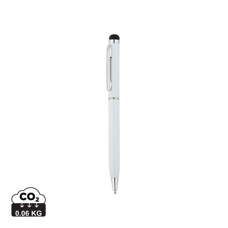 Fin metallpenna med stylus 13.6 cm - Stylo 2 i 1 till grossistpris