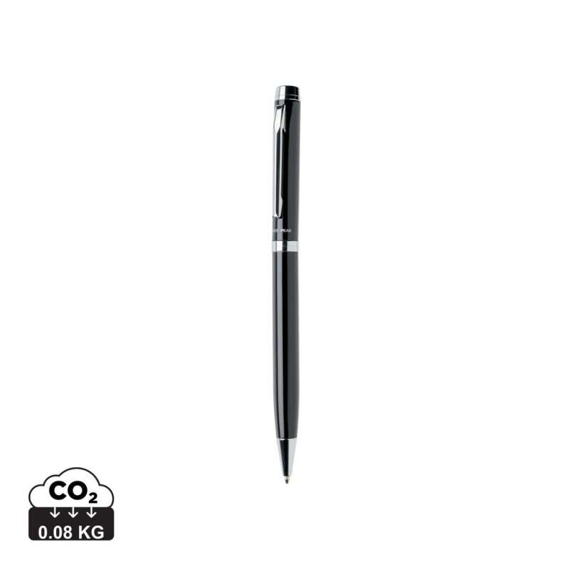 Elegant blå kuglepen i metal 15,5 cm - Pen til engrospris