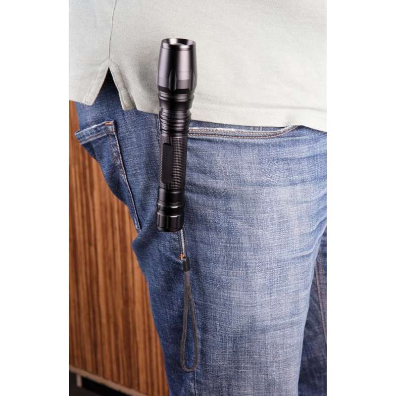 10W Waterproof Aluminum Flashlight, 19.5 cm at wholesale prices - Flashlight at wholesale prices