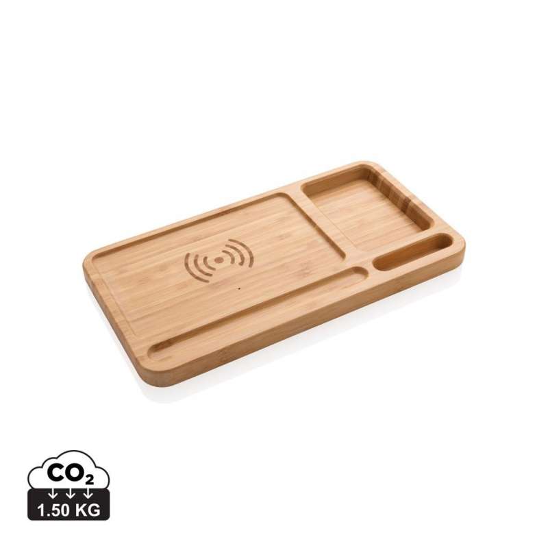 Organizador de escritorio de bambú 27x14.5 cm - Pequeña variedad de suministros a precios de mayorista