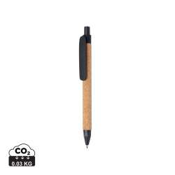 Recycled pen 14 cm met kurk...