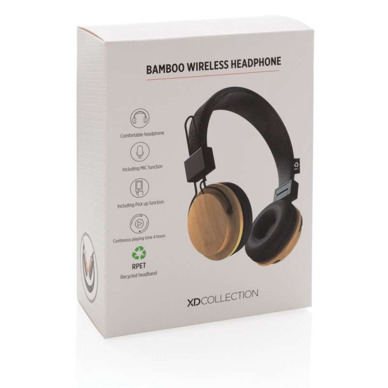 Kabelloser Bambus-Kopfhörer 17x7x18 cm - Bluetooth zu Großhandelspreisen