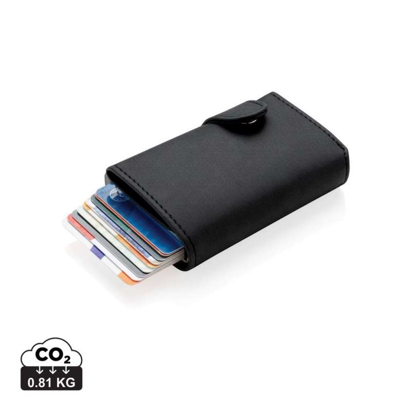 Porte-cartes anti RFID en aluminium et PU - Porte-cartes de crédit anti-rfid à prix grossiste
