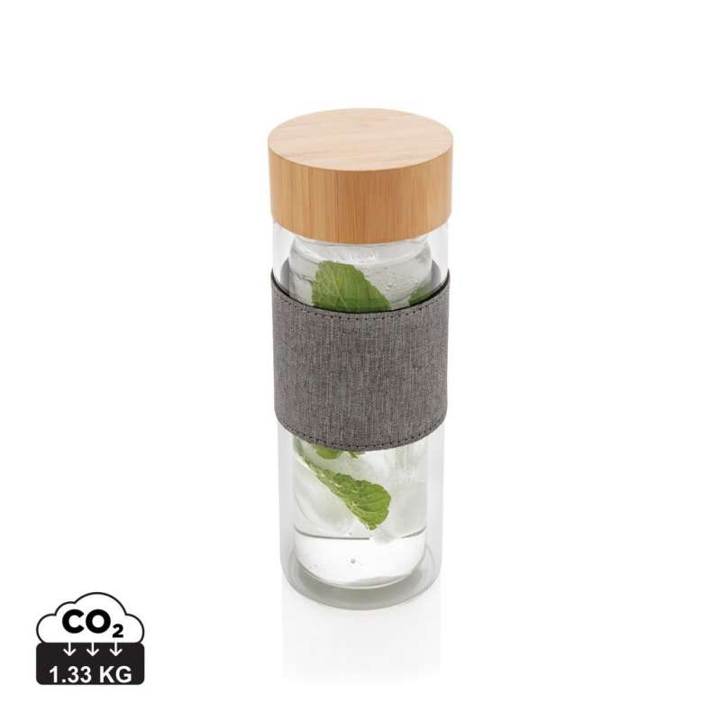 360ml Double-Wall Borosilicate Glass Bottle - Recyclable accessory at wholesale prices