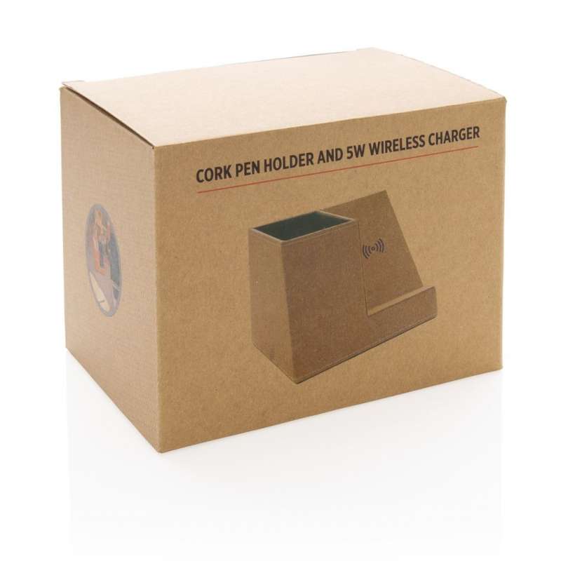 Carregador indução 5 Watts cortiça 15,9 x 10,6 cm - Artigo de papelaria a preço grossista