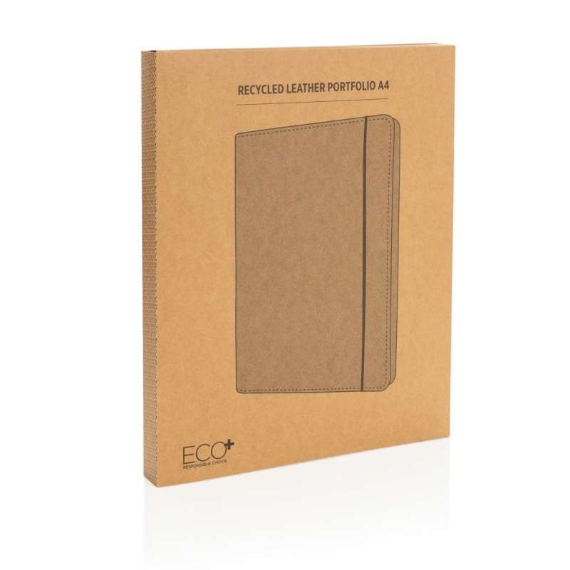 A4 Recycled Leather Conference Folder at wholesale prices - Fair and sustainable accessory at wholesale prices