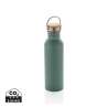 Bouteille en acier inox avec couvercle en bambou - Produit en bois à prix de gros